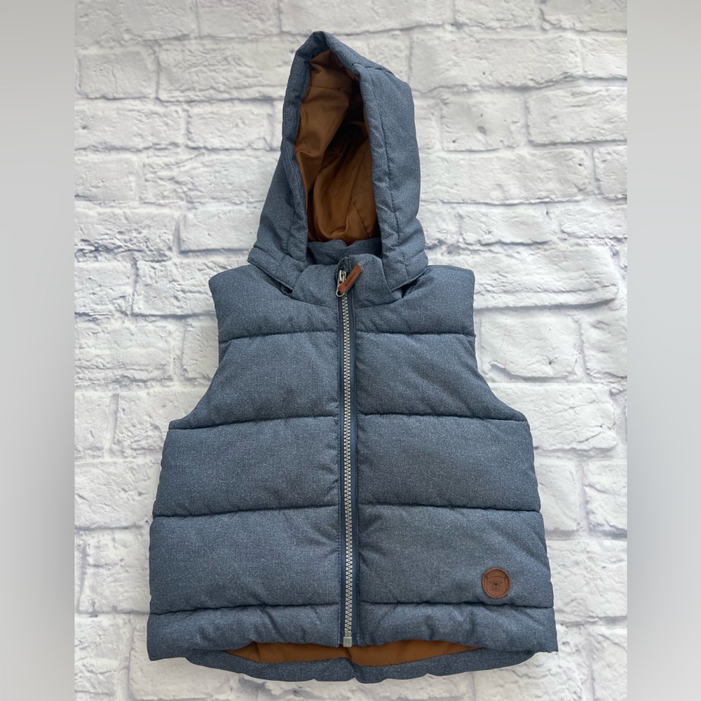 H&M Gray and Brown Puffer Jacket SIZE 2T‎